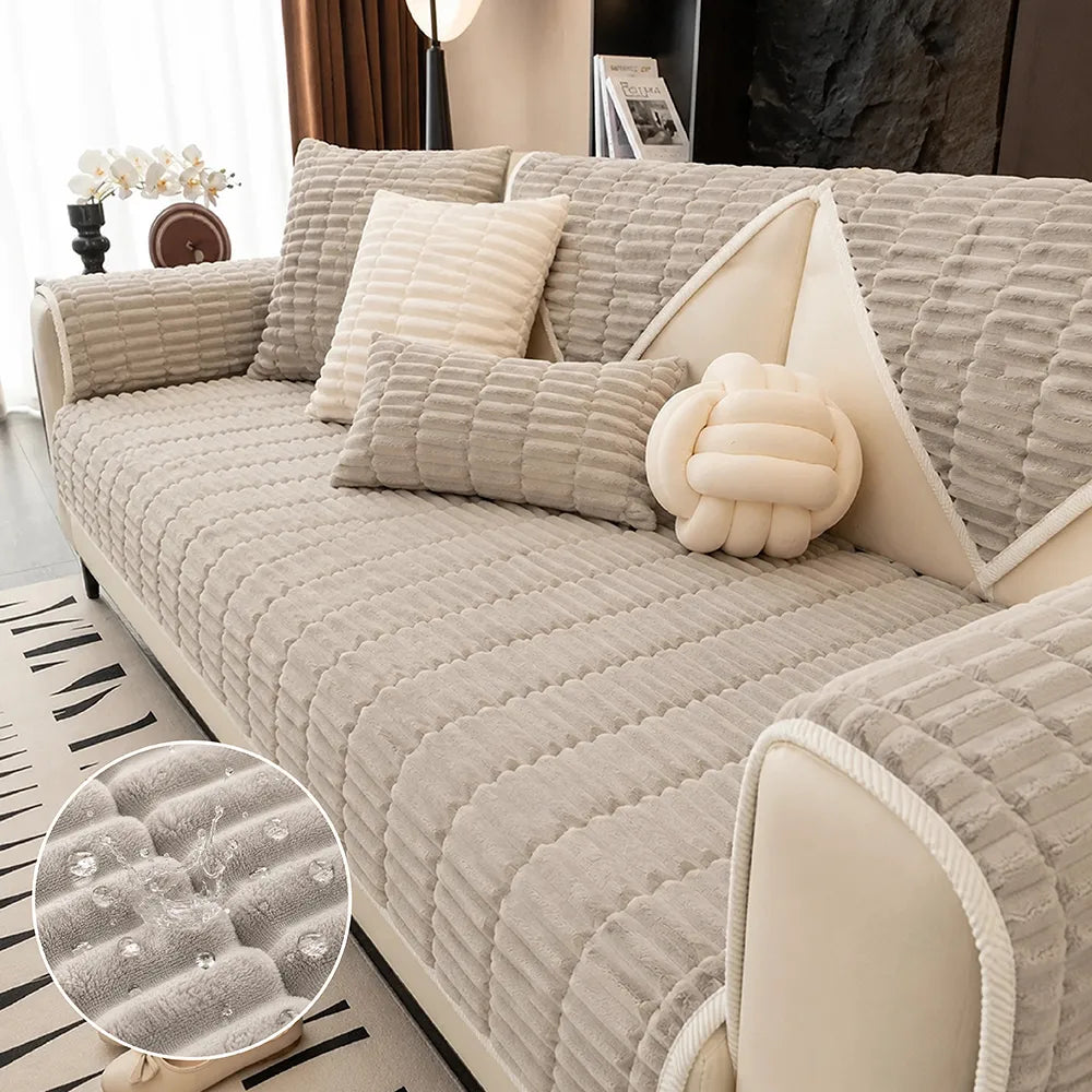 Wasserfeste gemütliche Fleece-Sofa-Schutz rutschfeste Sofabezug