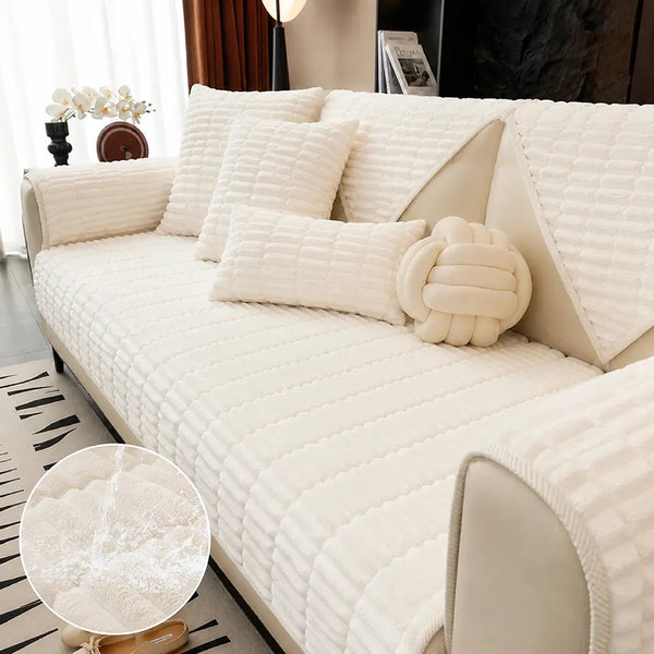 Wasserfeste gemütliche Fleece-Sofa-Schutz rutschfeste Sofabezug