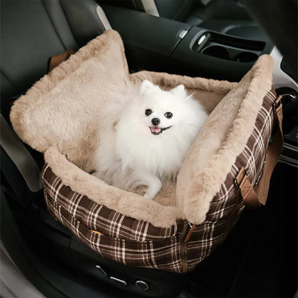 3 in 1 Flauschiger Warmer Sicherer Hund Booster Autositzbett - Winter Cruiser