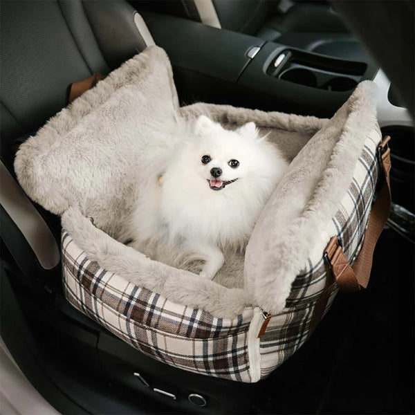 3 in 1 Flauschiger Warmer Sicherer Hund Booster Autositzbett - Winter Cruiser