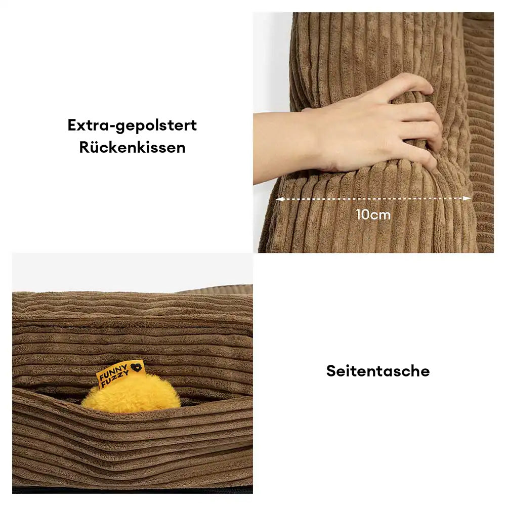 Cordura kratzfestes, abnehmbares orthopädisches Hundebett mit Kissen – ComfySofa