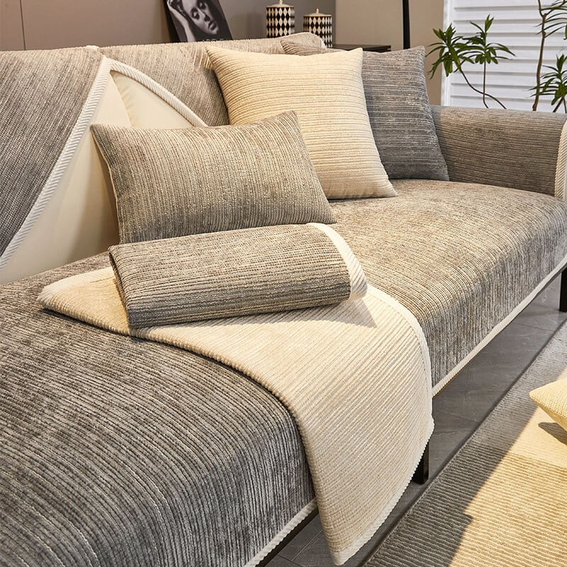 Wasserfeste antimikrobielle einfache Chenille-Stoff Anti-Kratz Sofa-Bezüge