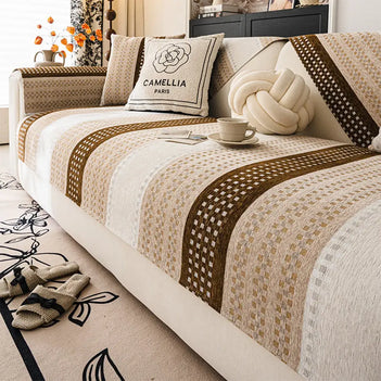 Hautfreundlicher atmungsaktiver Chenille-Schutz für Sofas, kratzfest, rutschfester Sofabezug