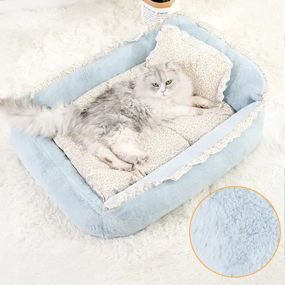 Weiches flauschiges Garten-Chic waschbares Haustierbett kleines Hundebett
