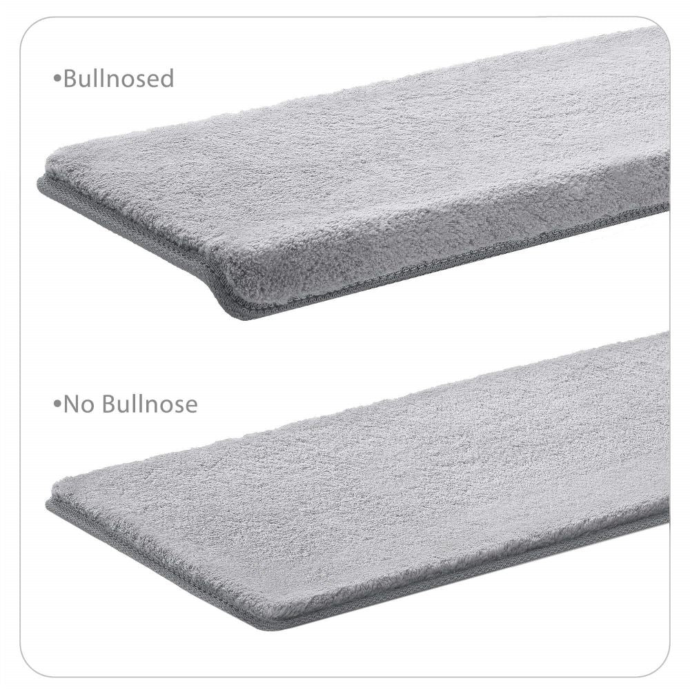 Einfarbige Plüsch-Stufenschutzbezüge Rutschfeste Klebebänder Kostenlose Teppich-Stufenauflagen