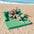 Modisches Gestreiftes Wasserabweisendes Faltbares Hundesofabett - Sunny Siesta