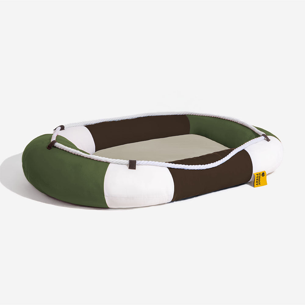 Sommerliche, kühlende, wasserdichte, bootförmige Tierliege oder Kissen – Chill Raft