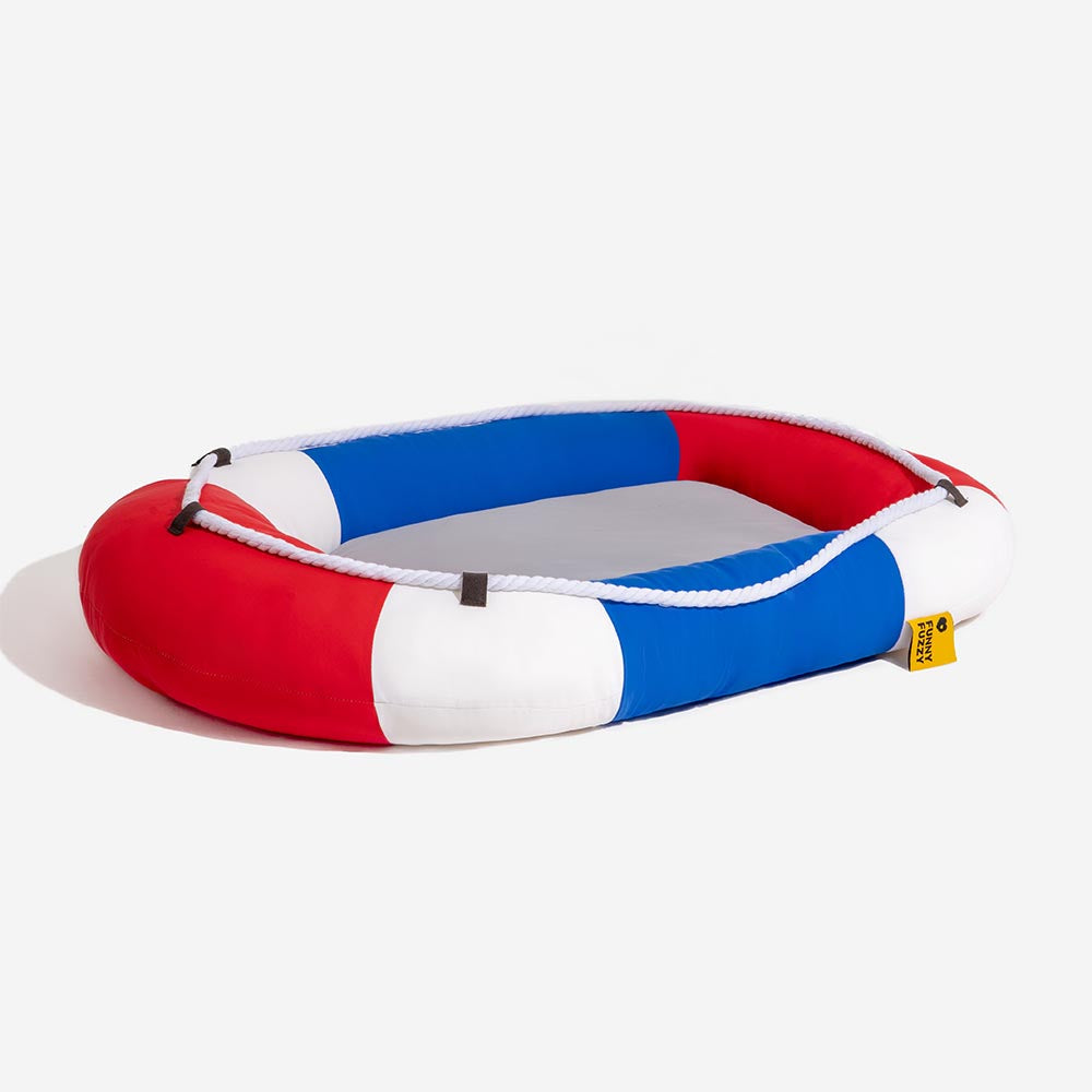Sommerliche, kühlende, wasserdichte, bootförmige Tierliege oder Kissen – Chill Raft