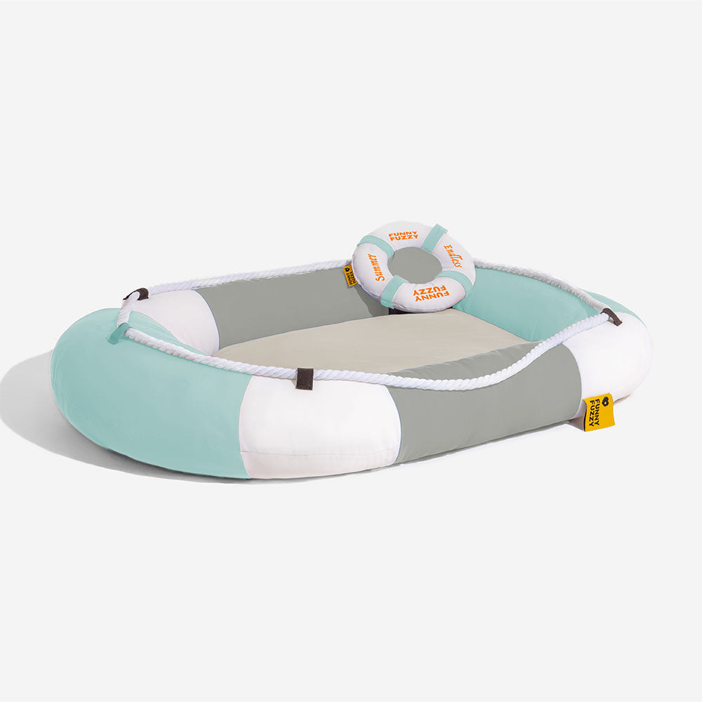 Sommerliche, kühlende, wasserdichte, bootförmige Tierliege oder Kissen – Chill Raft