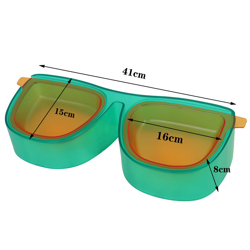 Sonnenbrille Trocken- und Nasstrennung Doppelnapf Haustiernapf