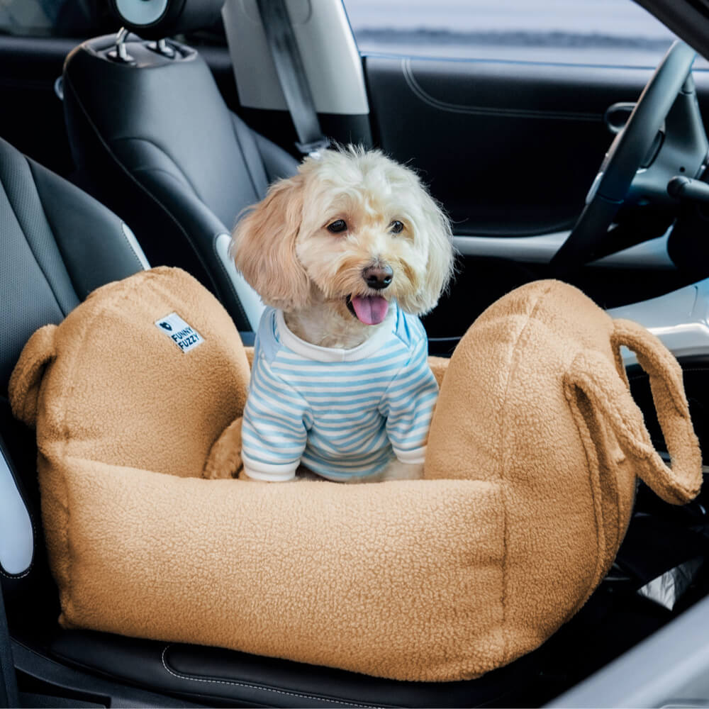 Lit de siège de voiture pour chien, protecteur de voyage, confortable et épais, en fausse laine d'agneau