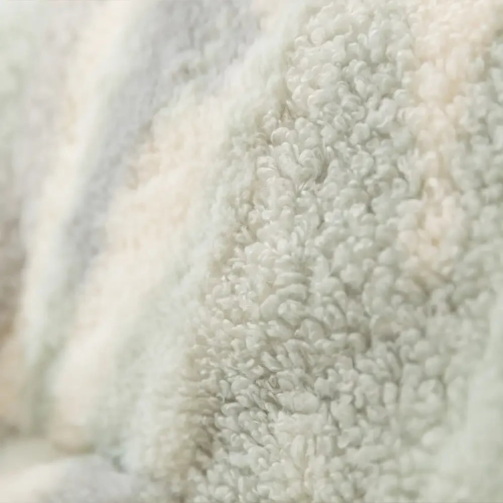 Gemütliches Hundesofa-Bett aus Batik-Faux-Lammwolle mit Wirbelsäulenschutz – Trendy