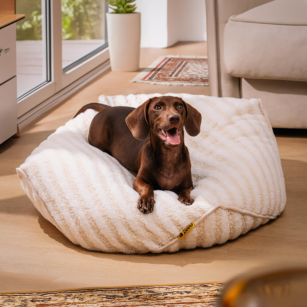 Trendy Sitzsack für Haustiere mit polygonalem Streifenmuster