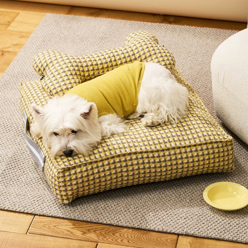 Beruhigendes Hundebett „Sweet Dreams“ in Waffelform