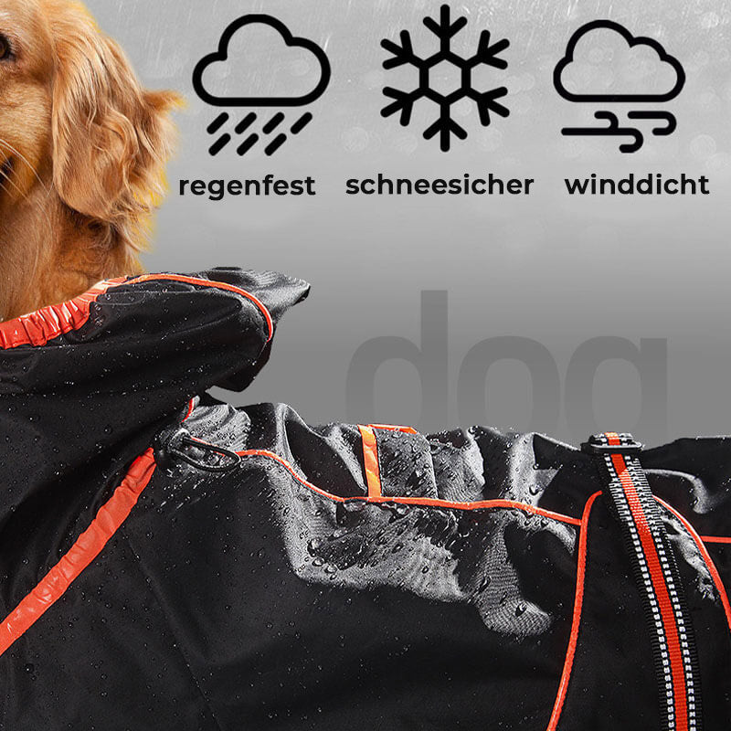 Wasserdicht Verstellbarer Hunderegenmantel Outdoor-Jacke für große Hunde