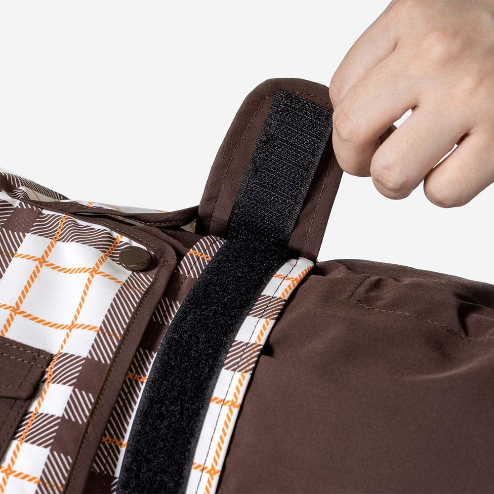 Wasserdichter Verstellbarer Hunderegenmantel im Vintage-Karomuster – Schutz bei jedem Wetter