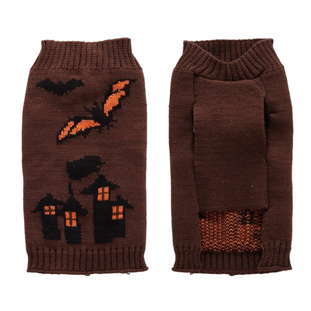 Halloween-Haustierpullover | Warme und gemütliche Hundekleidung mit Halloween-Muster