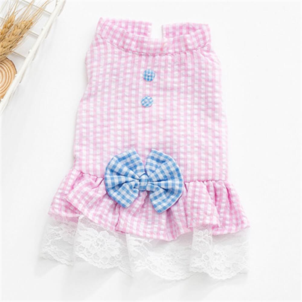 Verspieltes Gingham-Hundekleid – Perfekt für stilvolle Ausflüge