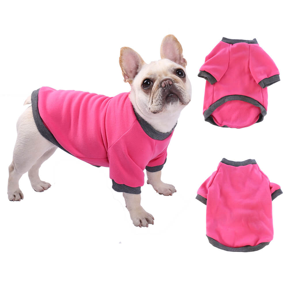 Basic-Hundeshirt in Unifarbe – Bequemes und klassisches Alltagsoutfit