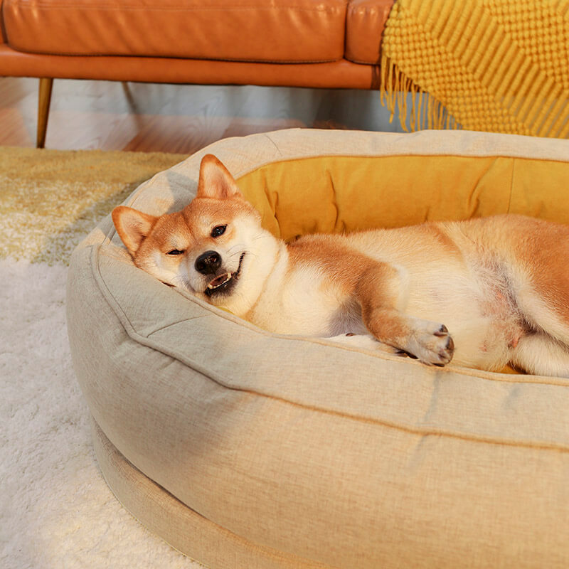 Hundebettbezug in Donutform