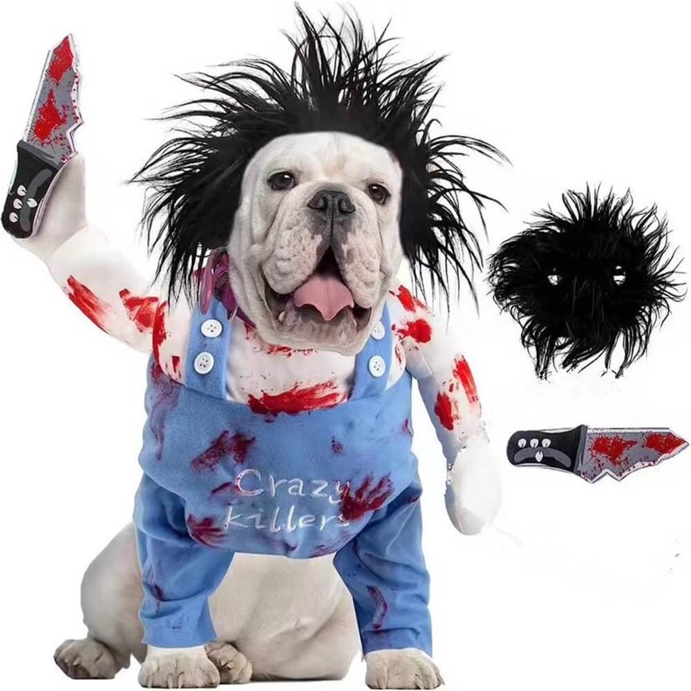 Verrückter Schrecken Chucky Halloween Hundekostüm