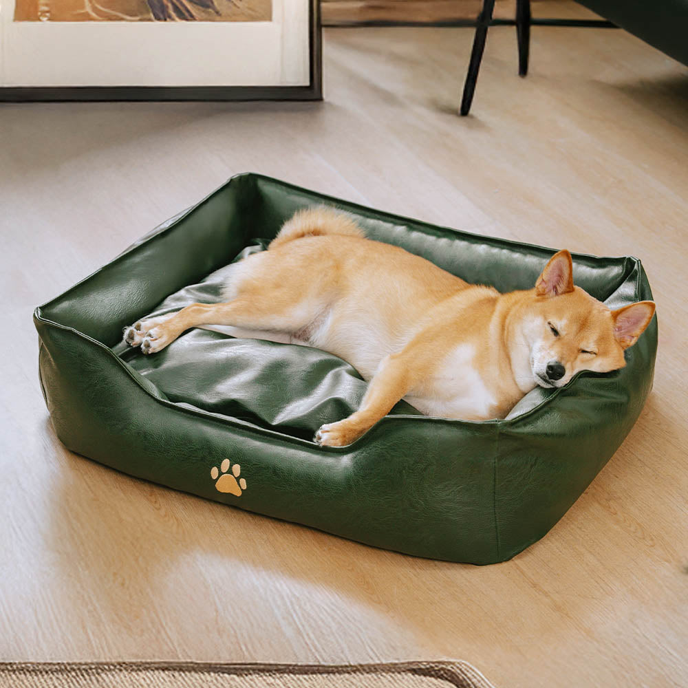 Luxuriöses wasserfestes Hundesofa mit abnehmbaren Kunstlederbezug