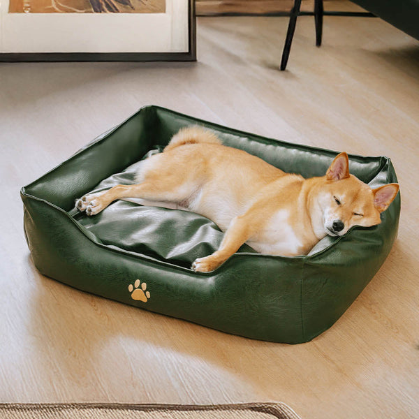 Luxuriöses wasserfestes Hundesofa mit abnehmbaren Kunstlederbezug