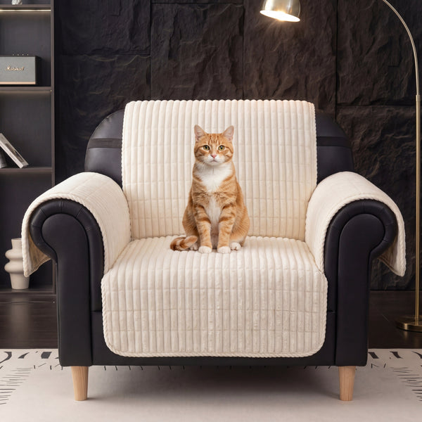 Einteilige gemütliche Flanell-Sofa-Schutz rutschfeste Recliner-Stuhlhüllen