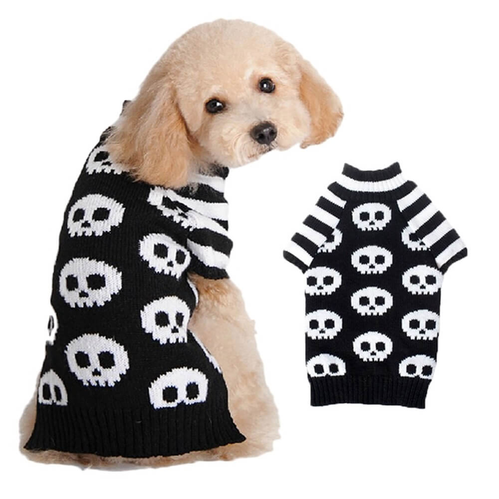 Halloween-Haustierpullover | Warme und gemütliche Hundekleidung mit Halloween-Muster