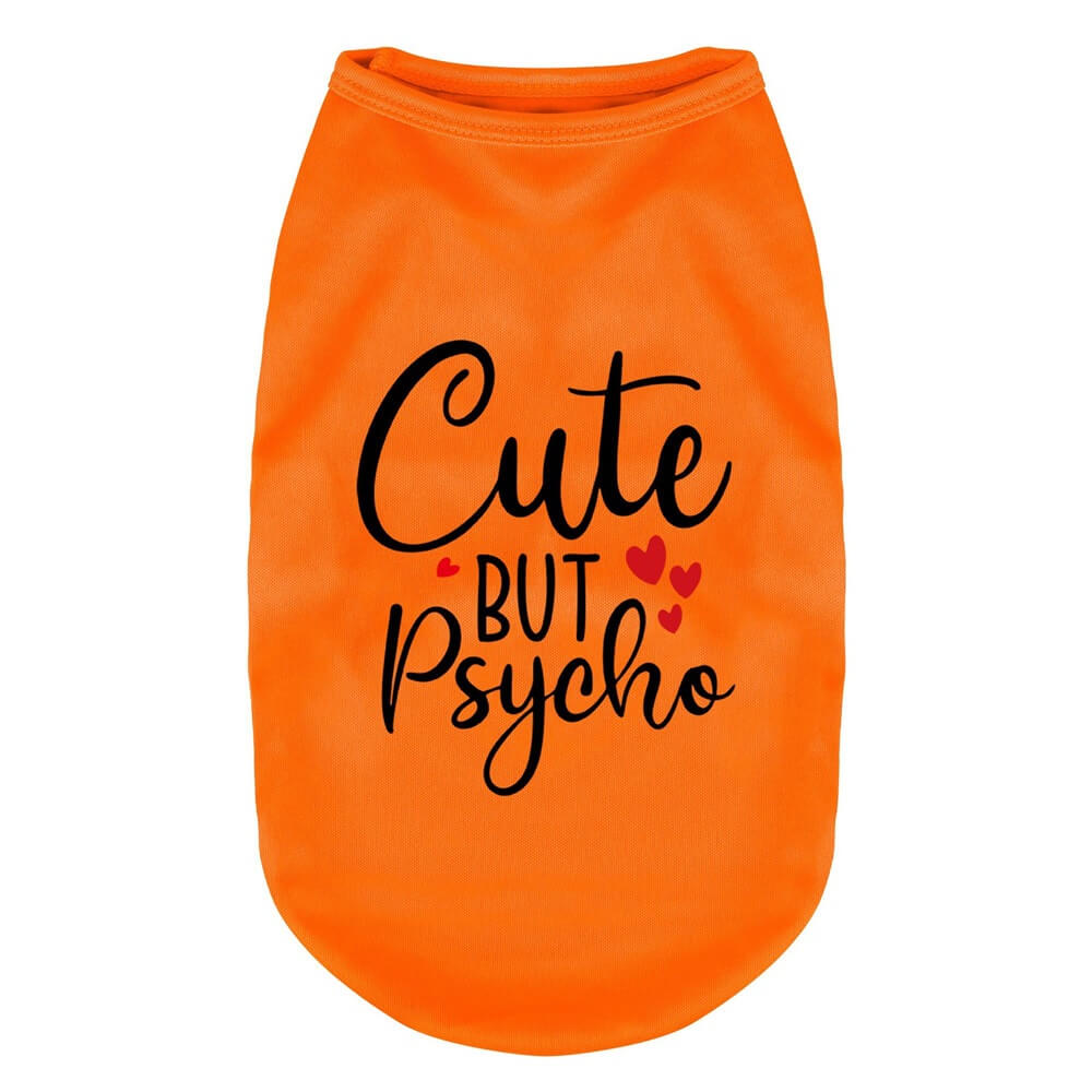 "Cute but Psycho" Hundeweste - Stilvolle und verspielte Hundebekleidung