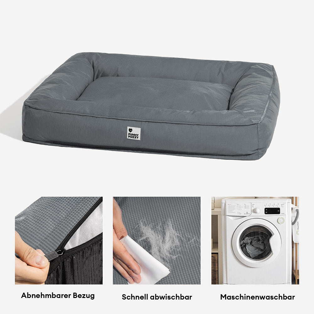 Vollständig Orthopädisches Wasserabweisendes Hundebett mit Rundum-Unterstützung für Große Hunde