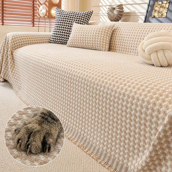 Puzzle Texturiertes Chenille Scratch-Resistentes Sofa Großes Decken-Couchbezug