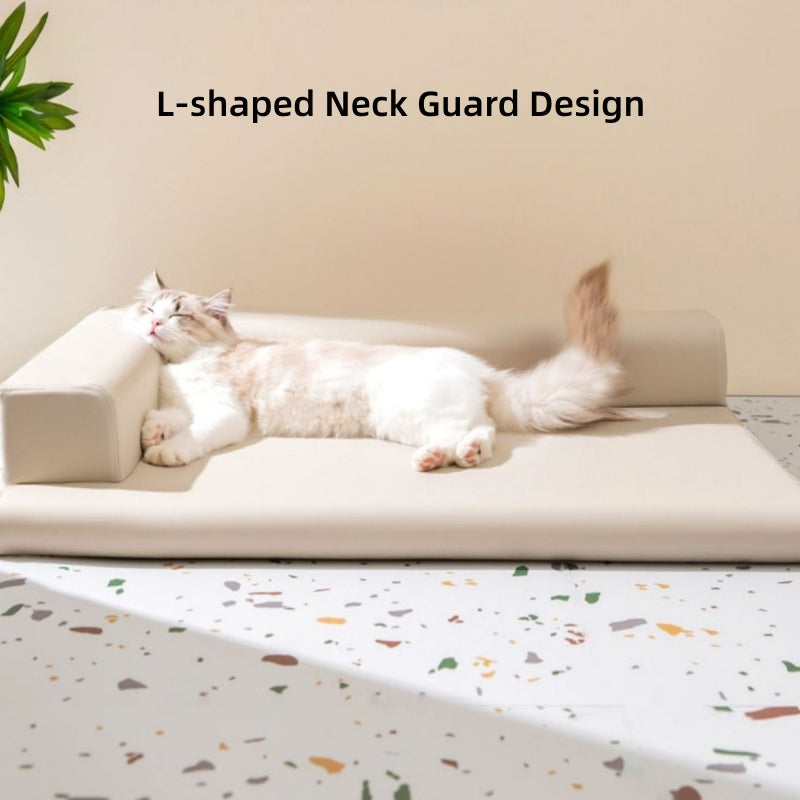 Leder-Nackenschutz für Hunde und Katzen, modernes Hundebett