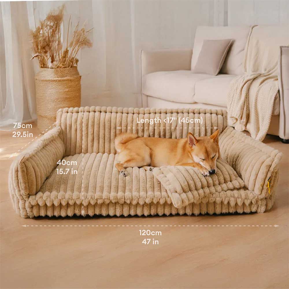 Großes waschbares flauschiges orthopädisches weiches Hundekissen Hundesofabetten - Snoozy Dream