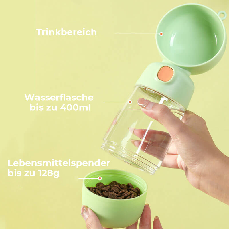 2-in-1 Tragbare Outdoor-Wasserflasche für Hunde