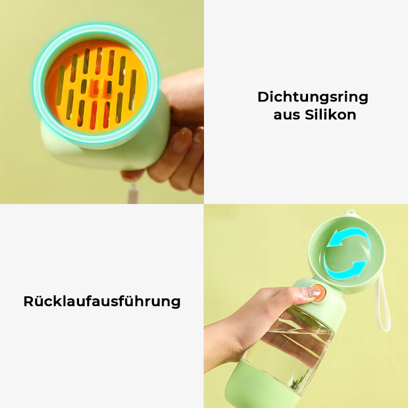 2-in-1 Tragbare Outdoor-Wasserflasche für Hunde