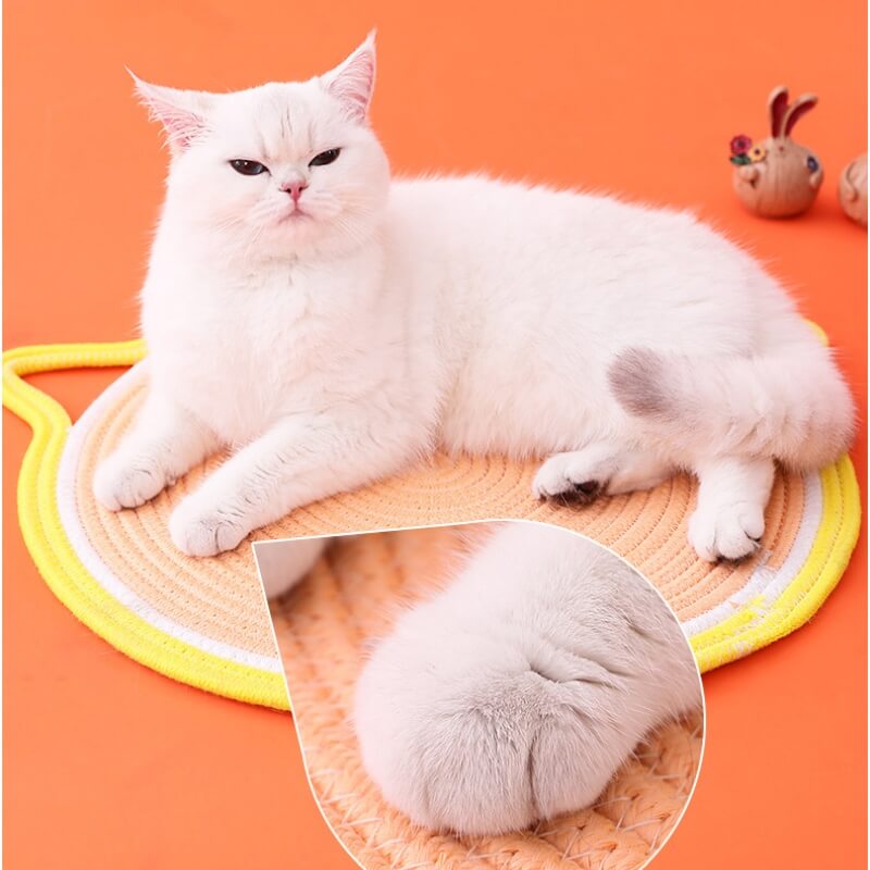 Katzenohren-Form aus gewebtem Baumwollseil, Katzenkratzmatte