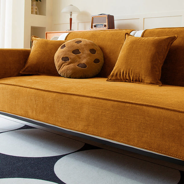 Rutschfester Schicker Couchbezug Sofaschutz aus Cord