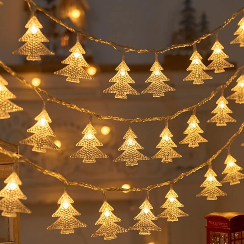 Lumières LED Renne de Noël et flocon de neige Guirlande lumineuse USB