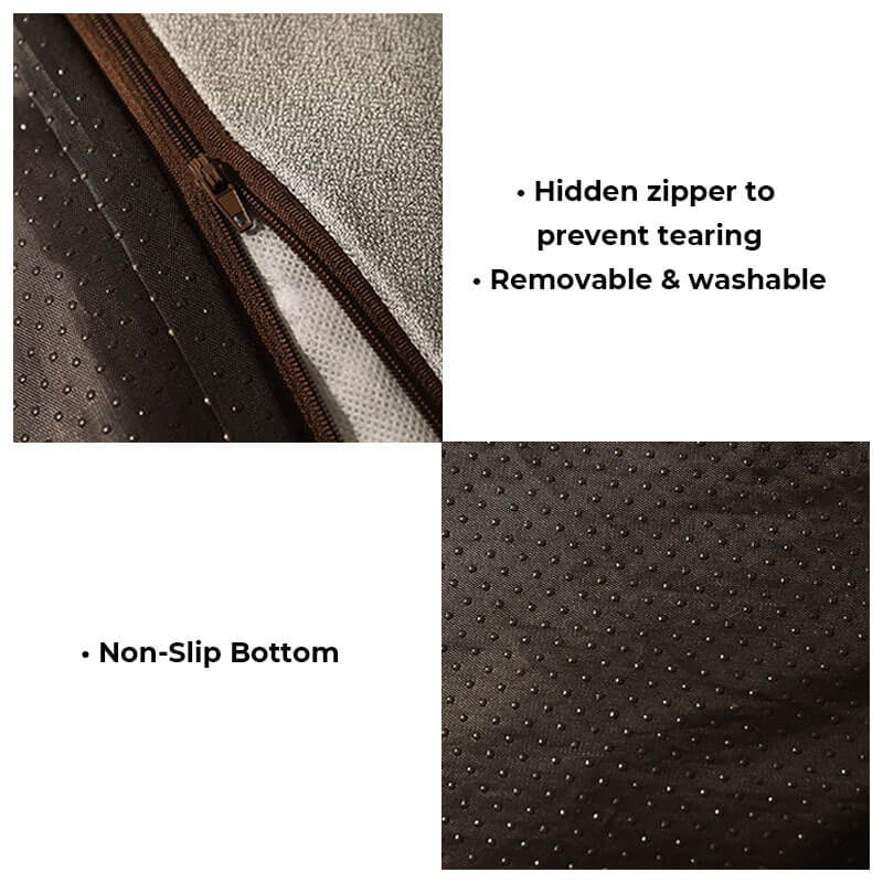 Personalisierbares, großes und dickes Hundebett mit kratzfester Rückenpolsterung