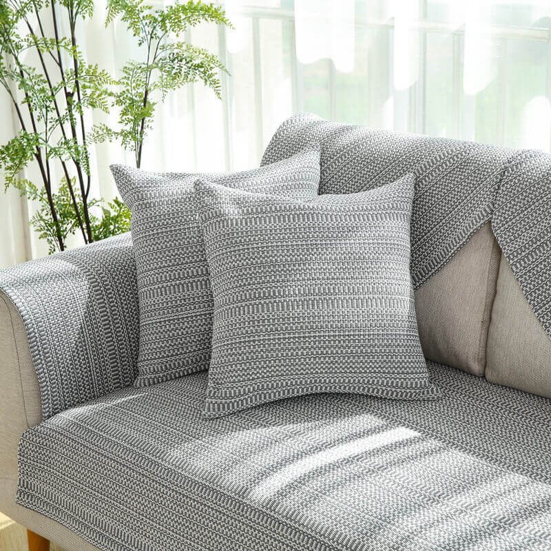 Nature Linen Handwoven Anti-scratch Couch Cover