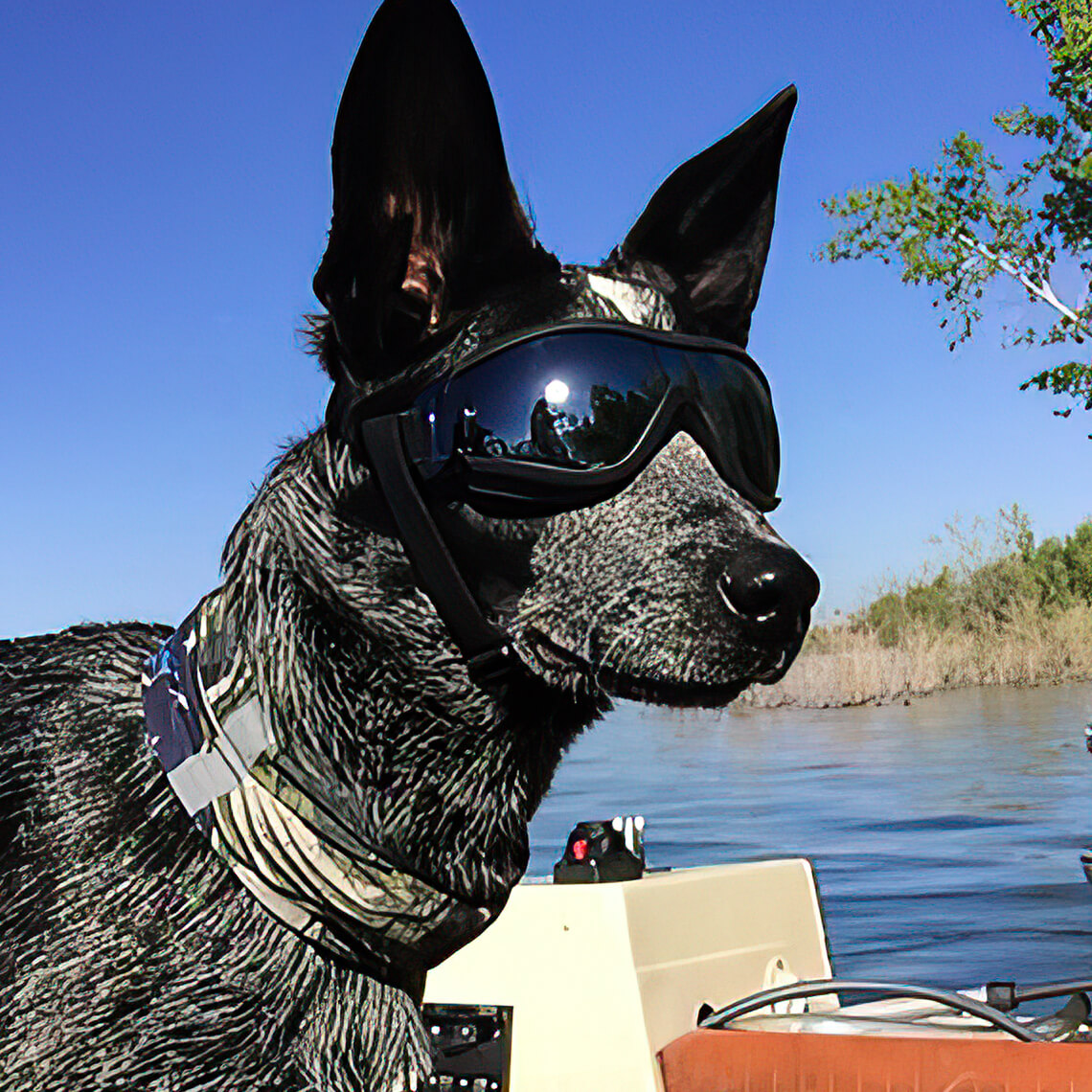 Wasserdichte winddichte staubdichte dampfdicht Schutzbrille für große Hunde