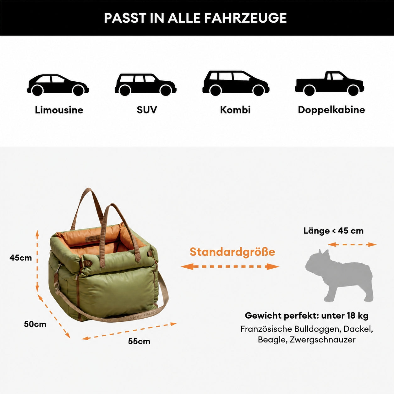 Urban Voyager ISOFIX Hundesitz fürs Auto