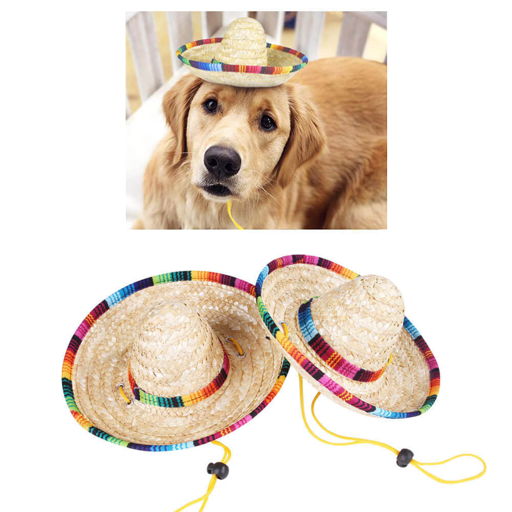 Fiesta-Katzenkostüm-Set – Sombrero und Bandana für Katzen und kleine Hunde