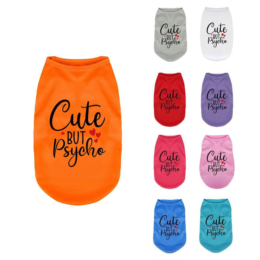 "Cute but Psycho" Hundeweste - Stilvolle und verspielte Hundebekleidung