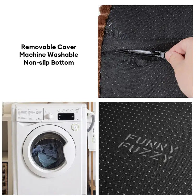 Fluffiger kuchenförmiger abnehmbarer plüschiger orthopädischer Haustierbett – DreamBake