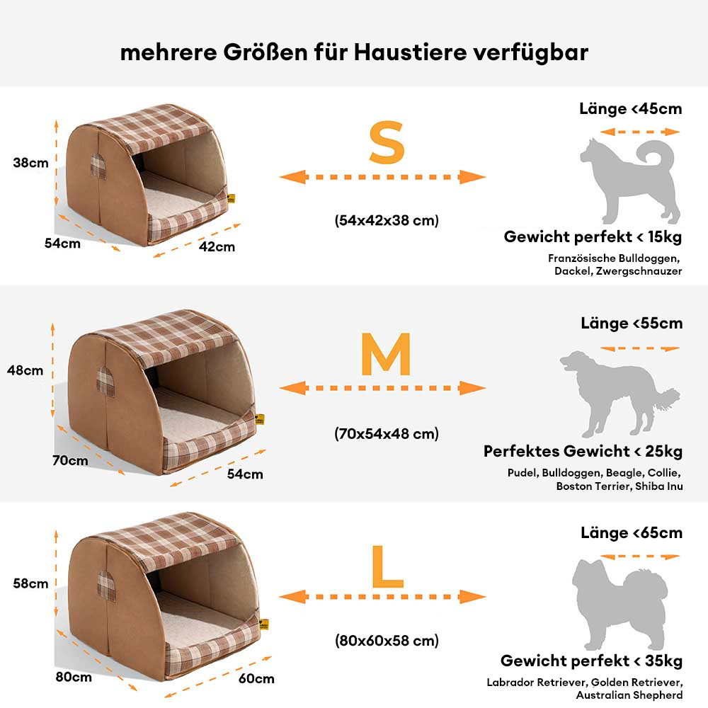 Klassisches orthopädisches Hundebett von Plaid House – Warm Retreat