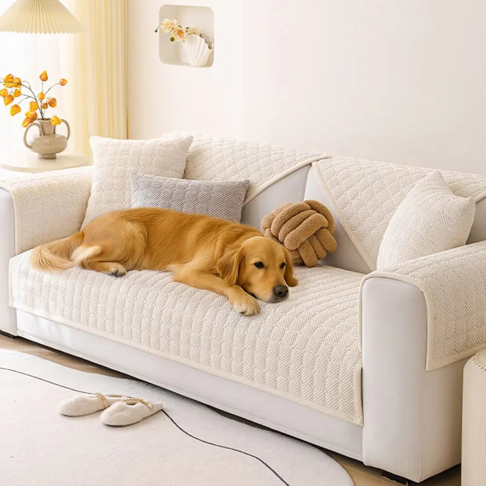 Gemütliche gesteppte Karostoff Cord-Überwurf dicke rutschfeste Couchdecke